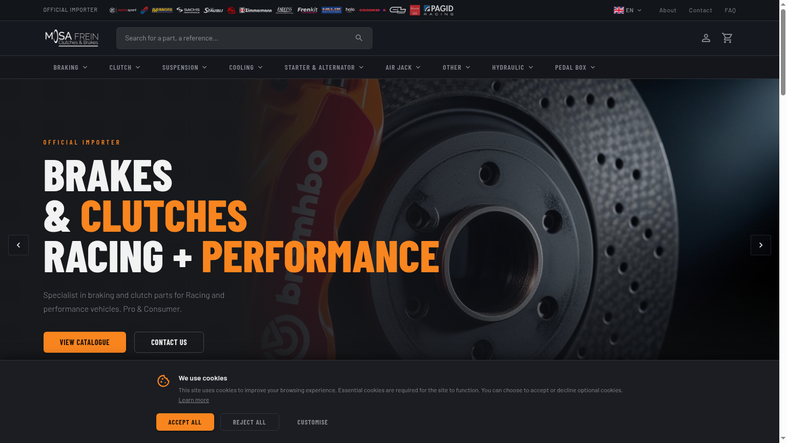 Aperçu du site Mosa Frein — projet SEO Nearmi à Charleroi